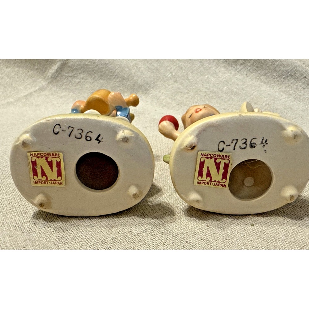 Set Vintage Napcoware Porcelain Boy & Girl Figurines C7364‎  Japan - Picture 5 of 11